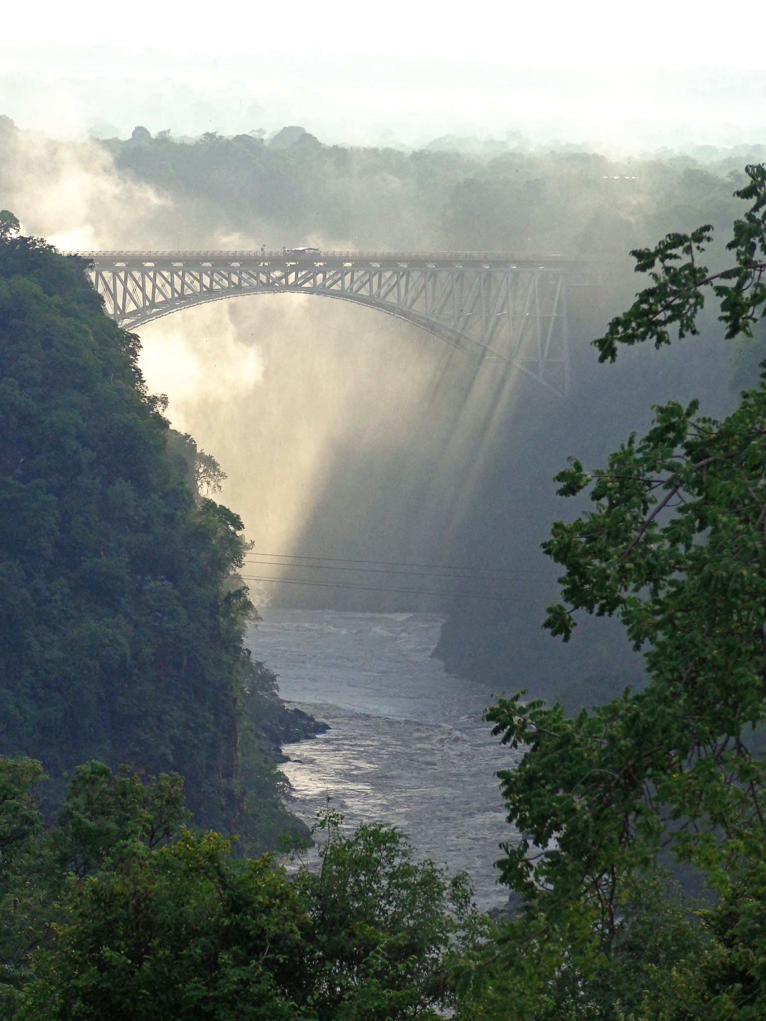 Bridge connecting Zimbabwe and Zambia near victoria-falls