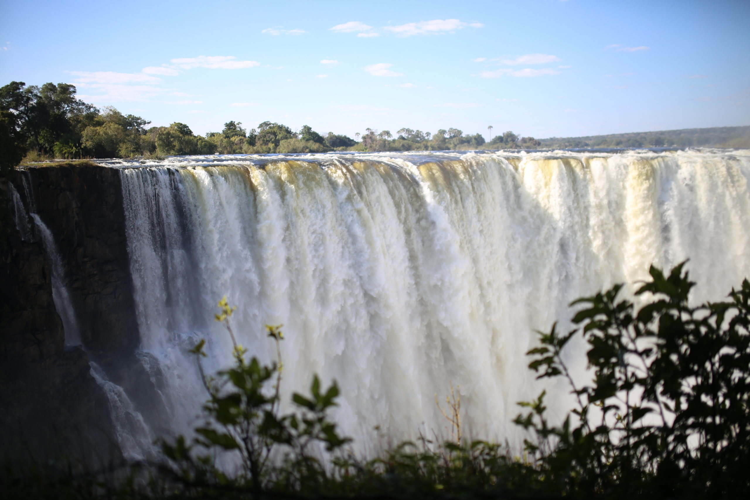 victoria falls as seen from Zimbabwe side