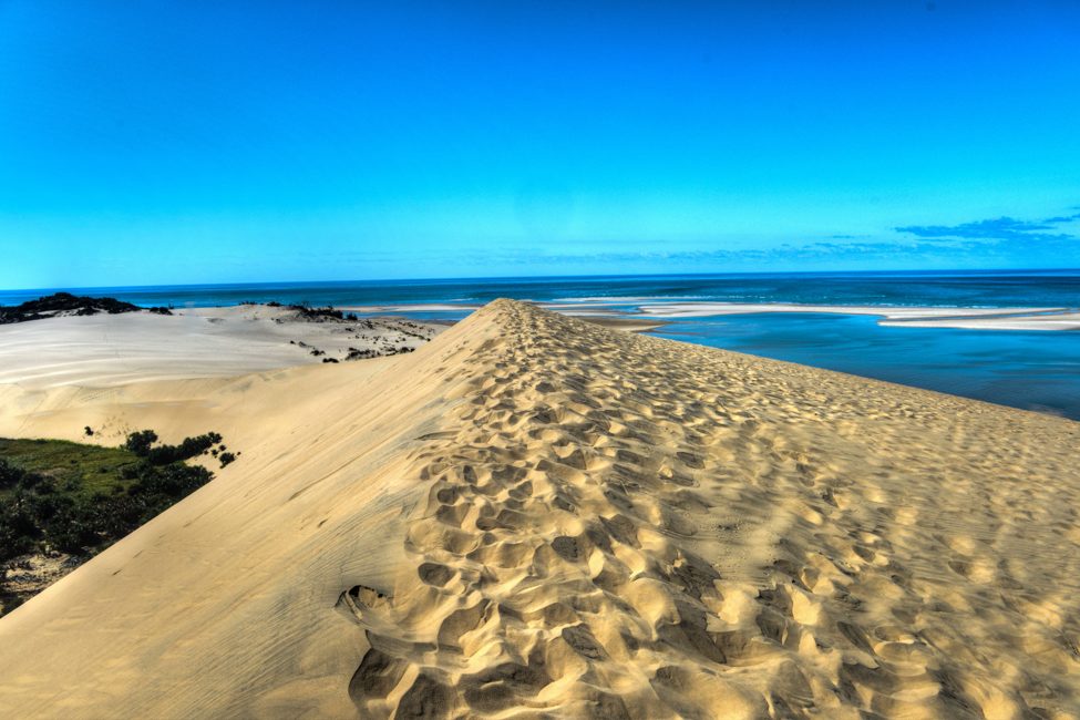 Sand dunes of Bazaruto Island, Mozambique.