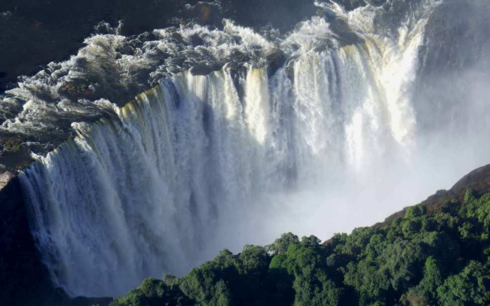 Victoria-Falls-from-above Aerial view of Victoria Falls
